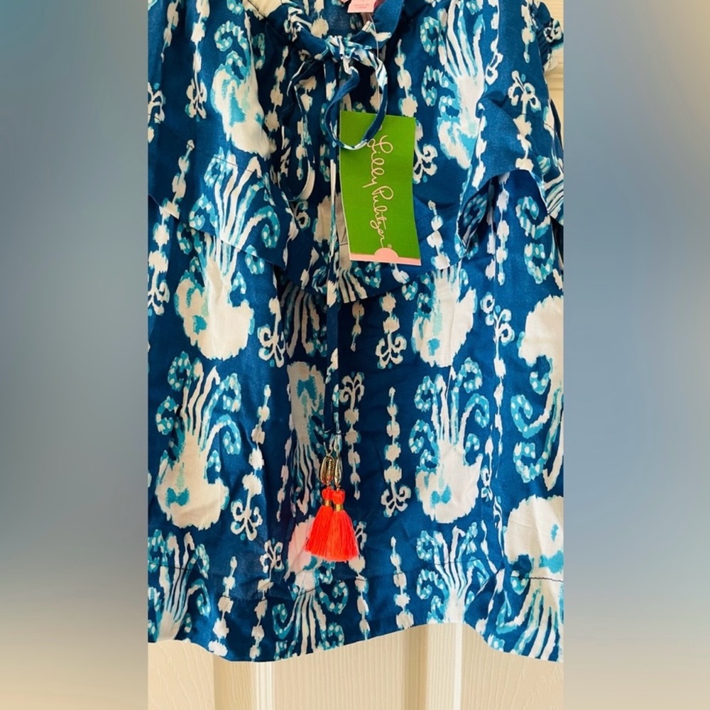 Lilly Pulitzer Blue and White Tiered Camisole - Picture 5 of 10